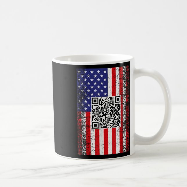 Taza De Café Funny danza del presidente Qr Trump Code (Derecha)