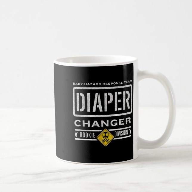 Taza De Café Funny Diaper Changer Duty - Expecting Baby New Dad (Derecha)