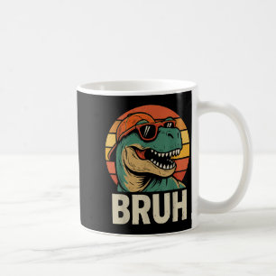 Taza De Café Funny Dinosaur Bruh Meme Vintage T-rex
