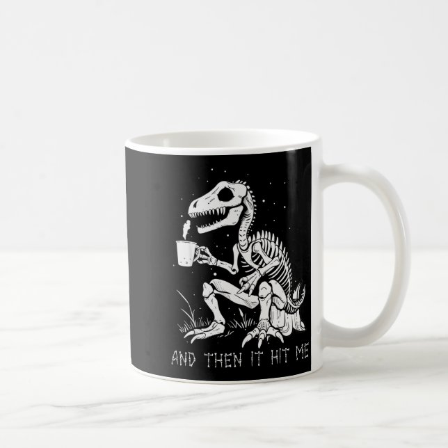 Taza De Café Funny Dinosaur Skeleton Costume Goth Men Women Hal (Derecha)