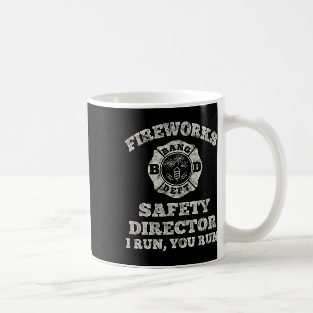 Taza De Café Funny director de seguridad de fuegos artificiales (Derecha)