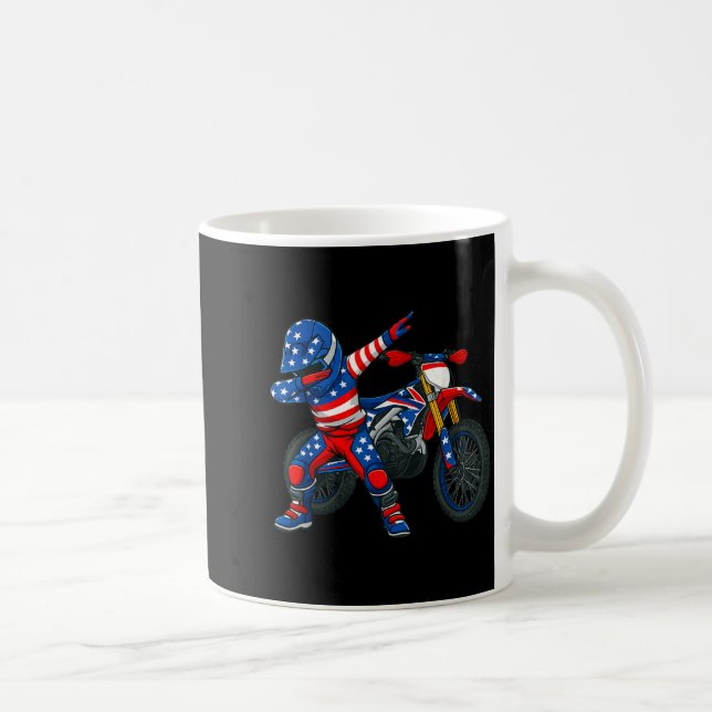 Taza De Café Funny Dirt Bike Art Rider Motocross Motorcycle Dir (Derecha)