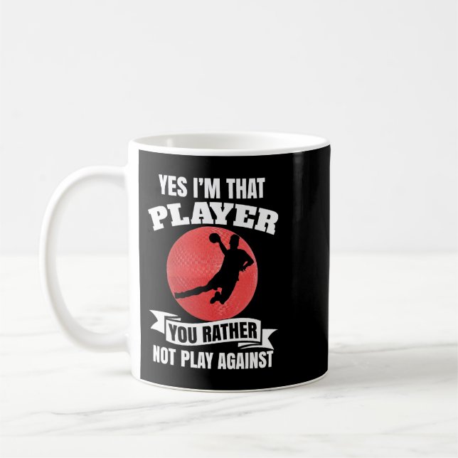 Taza De Café Funny Dodgeball Lover (Izquierda)