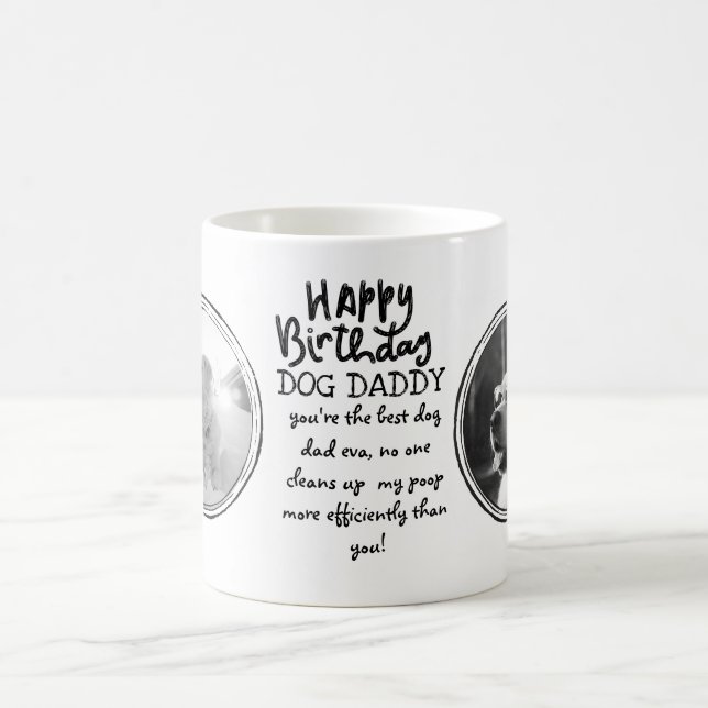 Taza De Café FUNNY DOG DAD Cita FOTO MUG (Centro)