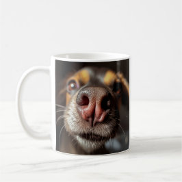 Taza De Café Funny Dog Nose Close-Up Coffee Mug – Perfect Gift 