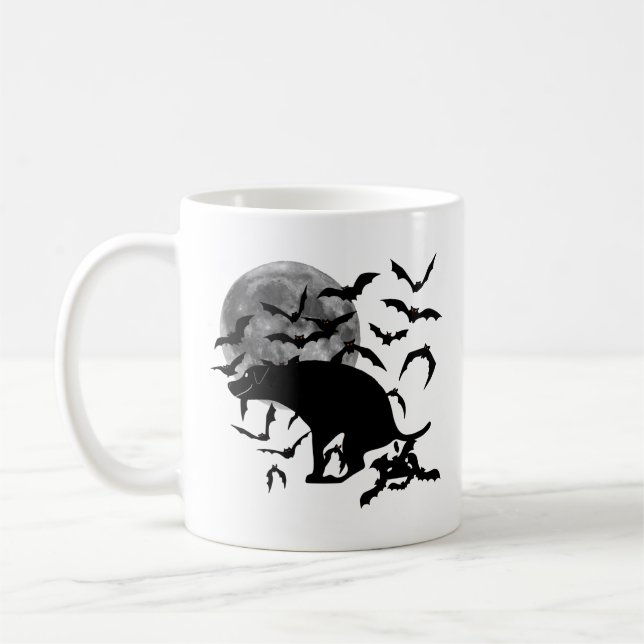 Taza De Café Funny Dog Pooping Bats (Izquierda)