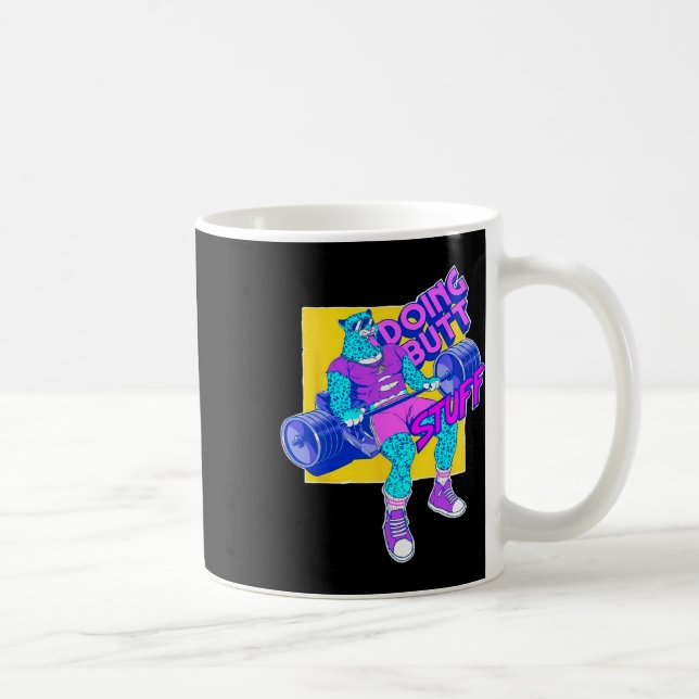 Taza De Café Funny Doing Stuff Workout Bodybuilding Fitness Gym (Derecha)