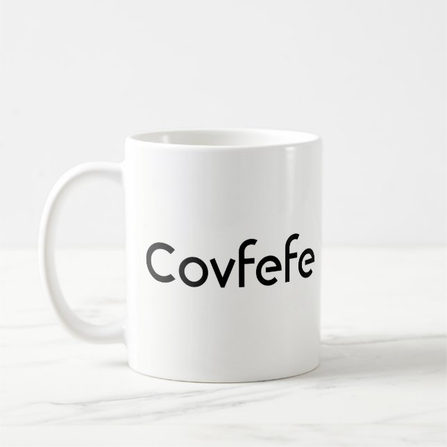 Taza De Café Funny Donald Trump "Covfefe" (Izquierda)
