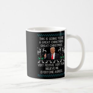 Taza De Café Funny Donald Trump Feliz Navidad Pajamas