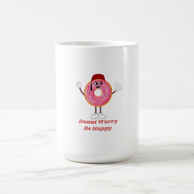 Taza De Café Funny Donut T-Shirt – Donut Worry Be Happy Gift (Centro)