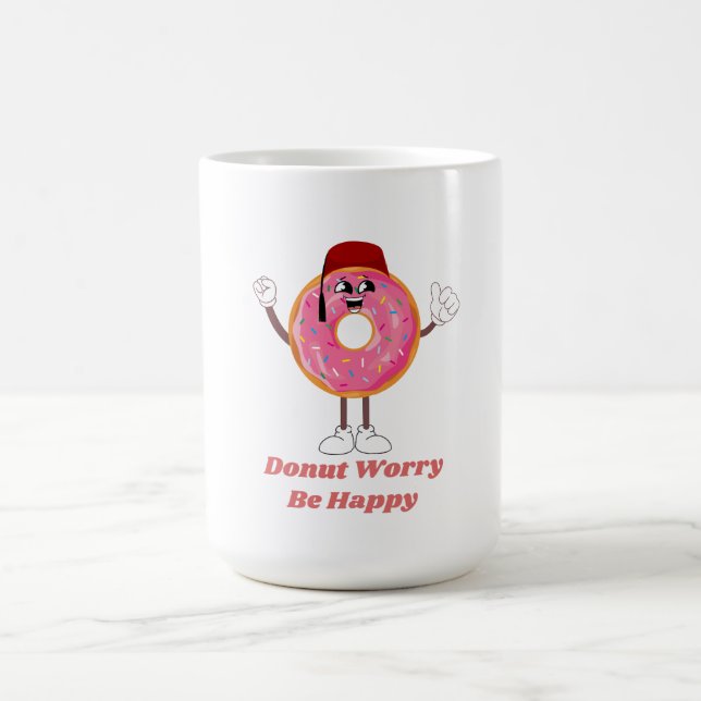 Taza De Café Funny Donut T-Shirt – Donut Worry Be Happy Gift (Centro)