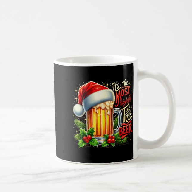 Taza De Café Funny Drinking Christmas Santa Beer Lovers Trend N (Derecha)
