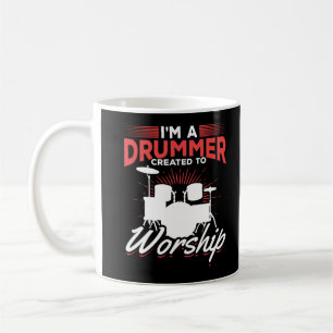 Taza De Café Funny Drummer Cita Drum Set