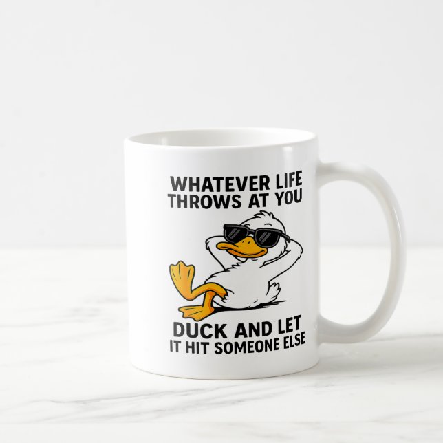 Taza De Café Funny Duck Graphic Men Women Funny Quote  (Derecha)