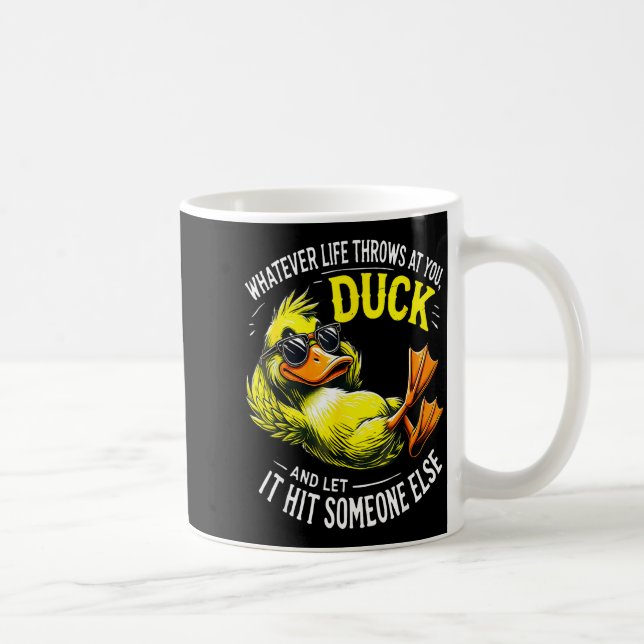 Taza De Café Funny Duck Graphic Tees Men Women Funny Quote  (Derecha)