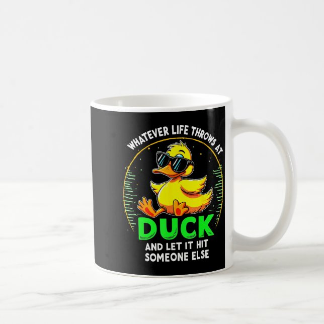 Taza De Café Funny Duck Graphic Tees Men Women Teens Funny Quot (Derecha)