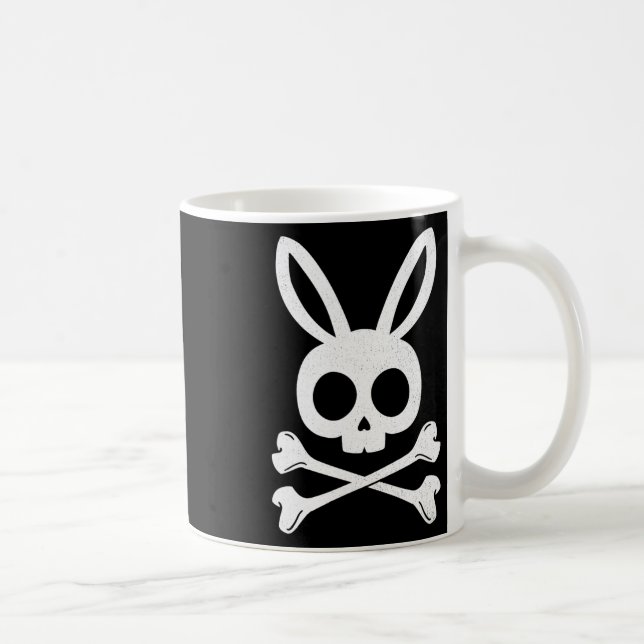 Taza De Café Funny Easter Pirate Jolly Roger Bunny Skull Rabbit (Derecha)