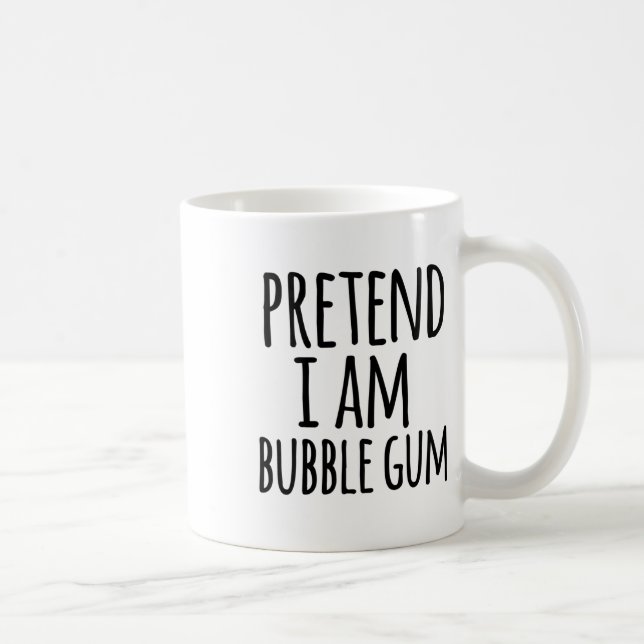 Taza De Café Funny Easy Lazy Halloween Pretende Que Soy Gum De  (Derecha)