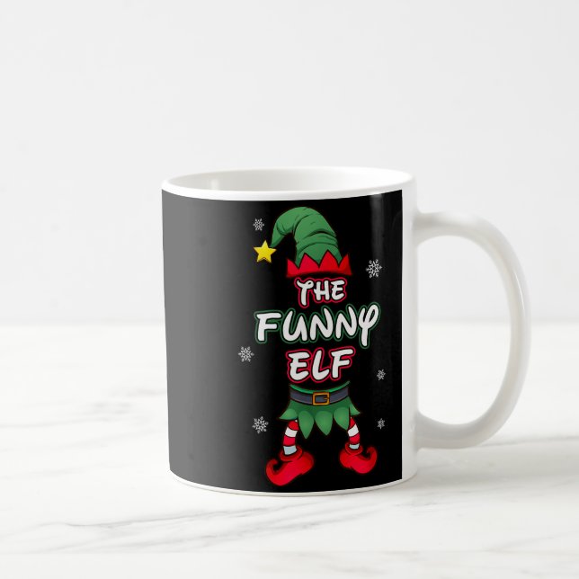 Taza De Café Funny Elf Christmas Pajamas Pjs Matching Family Gr (Derecha)