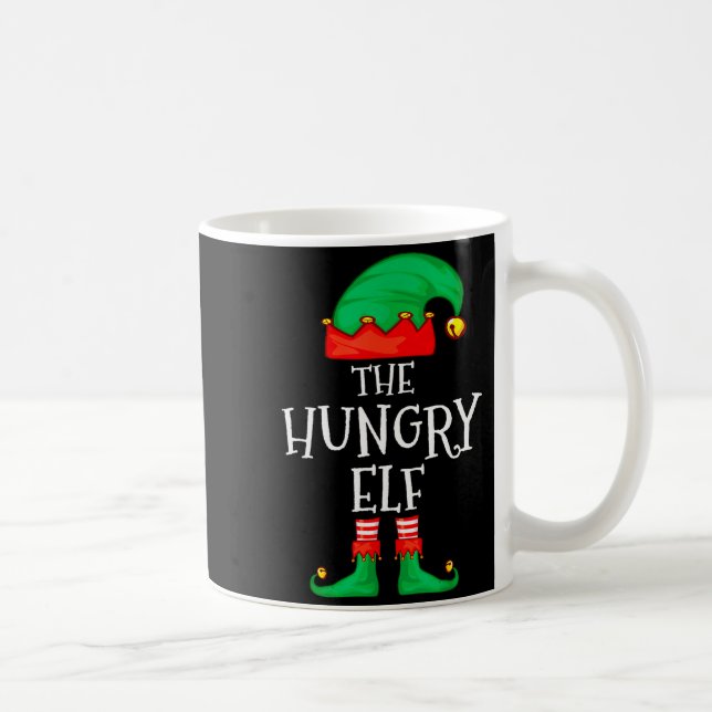 Taza De Café Funny Elf Family Christmas The Hungry Elf Sweater  (Derecha)