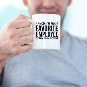 Taza De Café Funny empleado favorito, lugar de trabajo de Offic
