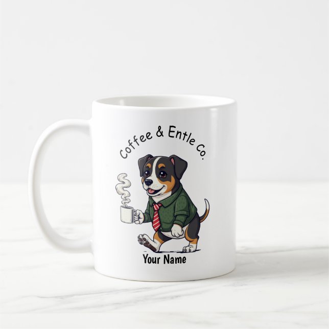 Taza De Café Funny Entlebucher Mountain Business Suit Coffee  (Izquierda)