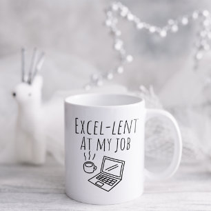 Taza De Café Funny Excelente en mi trabajo