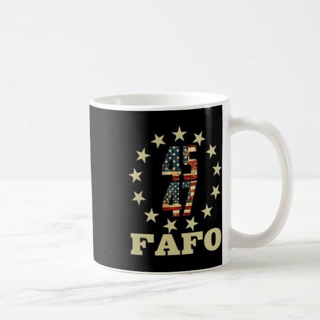 Taza De Café Funny Fafo Trump Foto (Derecha)