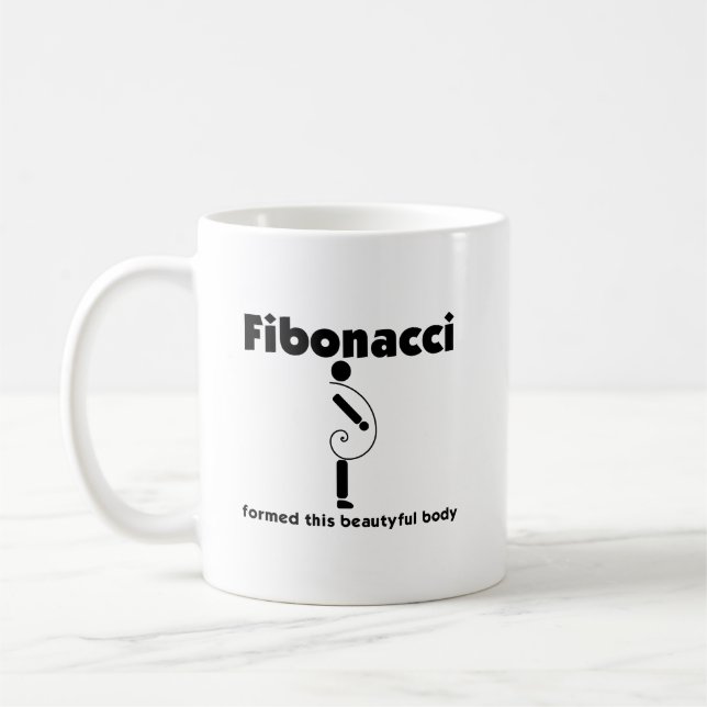 Taza De Café Funny Fibonacci formó cuerpo Sobrepeso Obesidad (Izquierda)