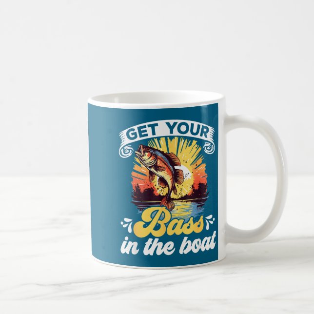 Taza De Café Funny Fishing Quote Hooked On B Fishing  (Derecha)