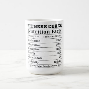 Taza De Café Funny Fitness Coach Nutrición Hechos