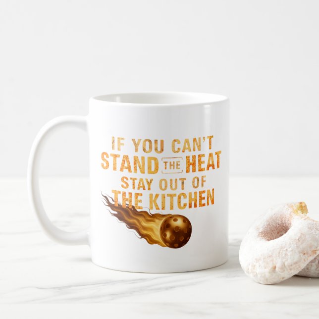 Taza De Café Funny Flaming Pickleball Kitchen Graphic Dink Life (Con donut)