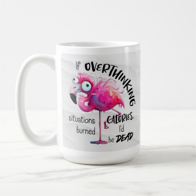 Taza De Café Funny Flamingo Coffee Mug, regalo para los pensado (Izquierda)
