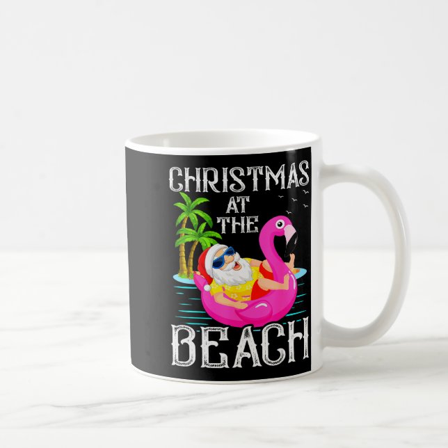 Taza De Café Funny Flamingo Float Santa Claus Christmas At The  (Derecha)