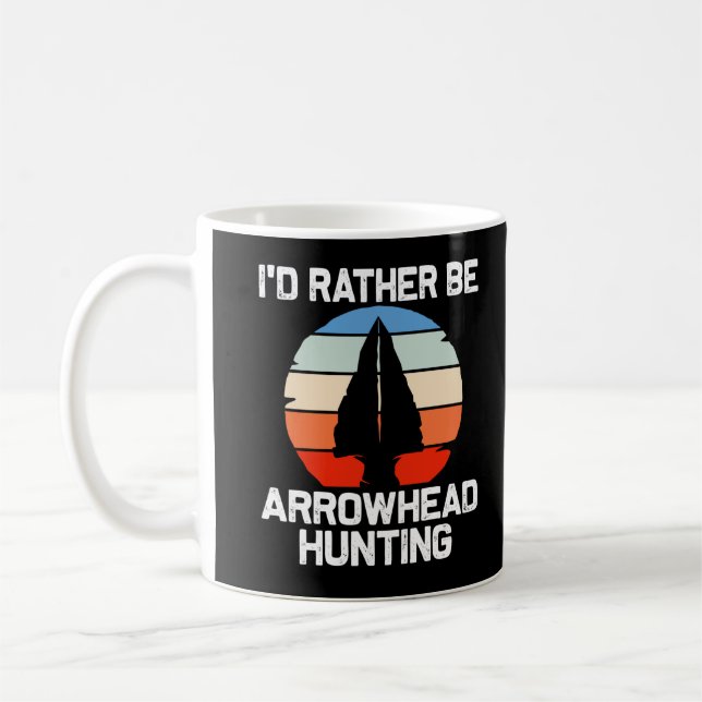 Taza De Café Funny Flint Arrowheads Stone Recolección (Izquierda)