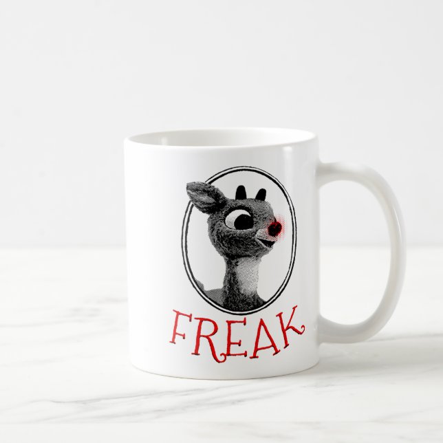 Taza De Café Funny Freak Rudolph The Red Nosed Reindeer Christm (Derecha)