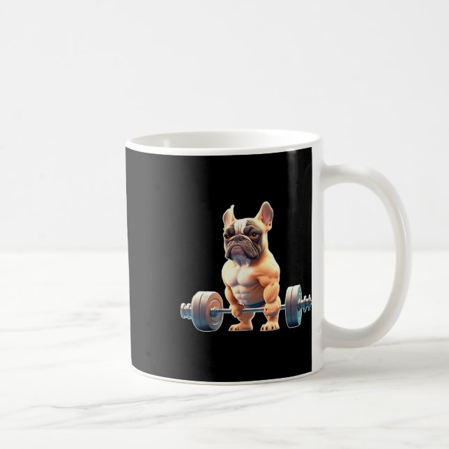Taza De Café Funny French Bulldog Bodybuilding Gym Frenchie Wei (Derecha)