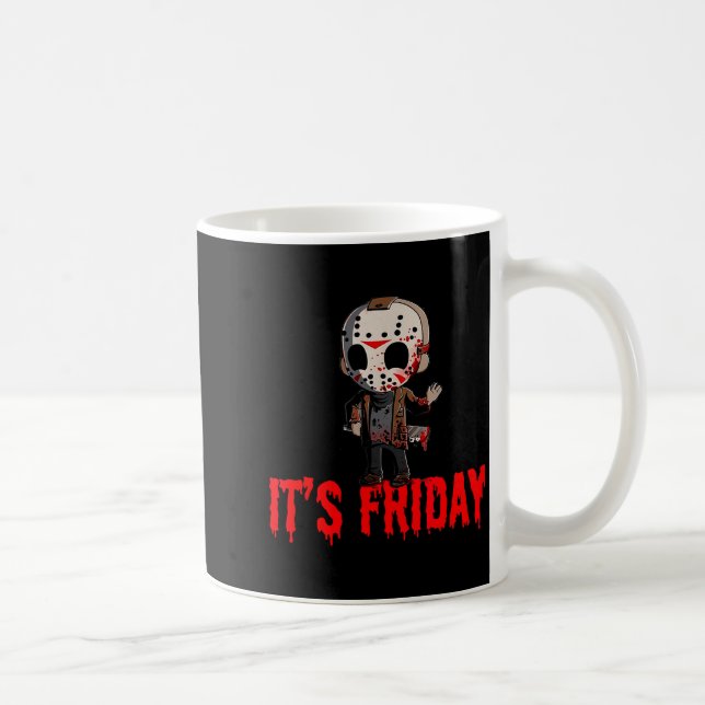 Taza De Café Funny Friday 13th Funny Halloween Horror  (Derecha)