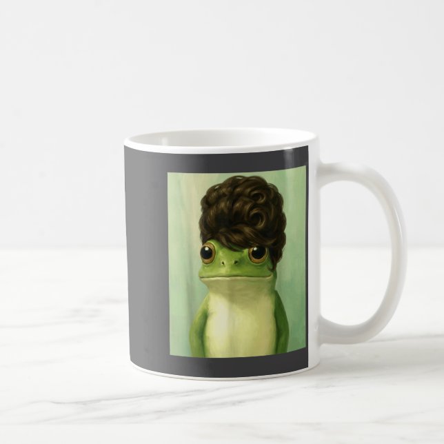 Taza De Café Funny Frog Beehive Bob Haircut Meme  (Derecha)