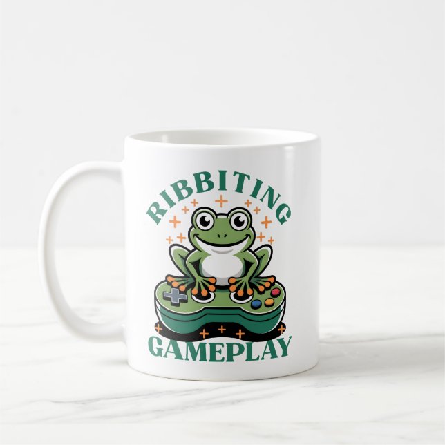 Taza De Café Funny Frog Gamer, Retro Video Game Controller (Izquierda)
