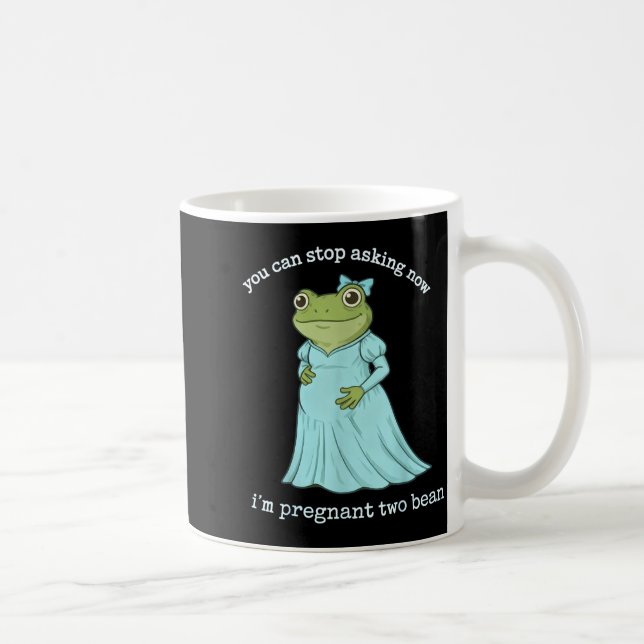 Taza De Café Funny Frog Pregnancy Announcement Medieval Pregnan (Derecha)