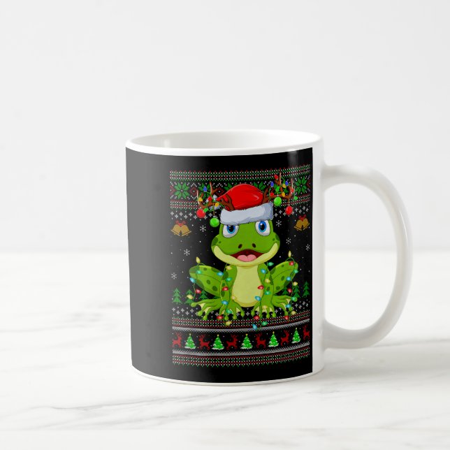 Taza De Café Funny Frog Ugly Christmas Sweaters Holiday Santa C (Derecha)