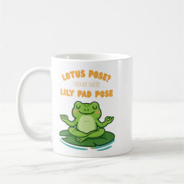 Taza De Café Funny Frog Yoga Personalizado Lotus Lily Pad Pose