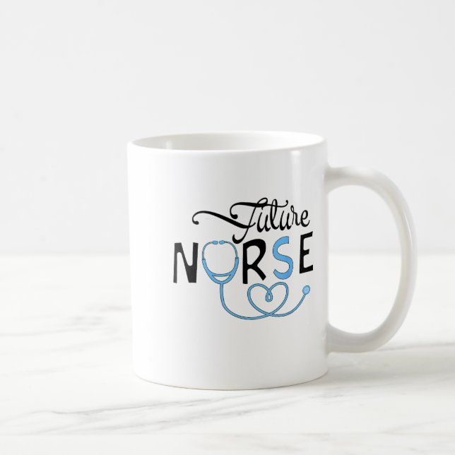 Taza De Café Funny Future Nurse Nursing School Student Nurse In (Derecha)