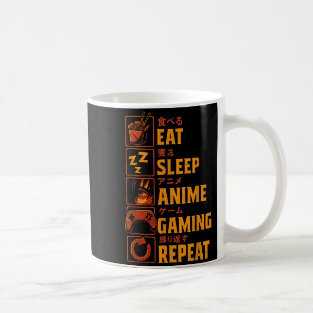 Taza De Café Funny Gamer Anime Graphic Tee Men Boys Teens Video (Derecha)