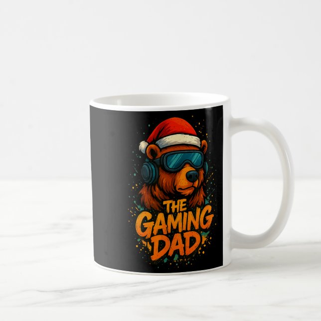 Taza De Café Funny Gaming Dad Christmas Outfit Gamer Gift  (Derecha)