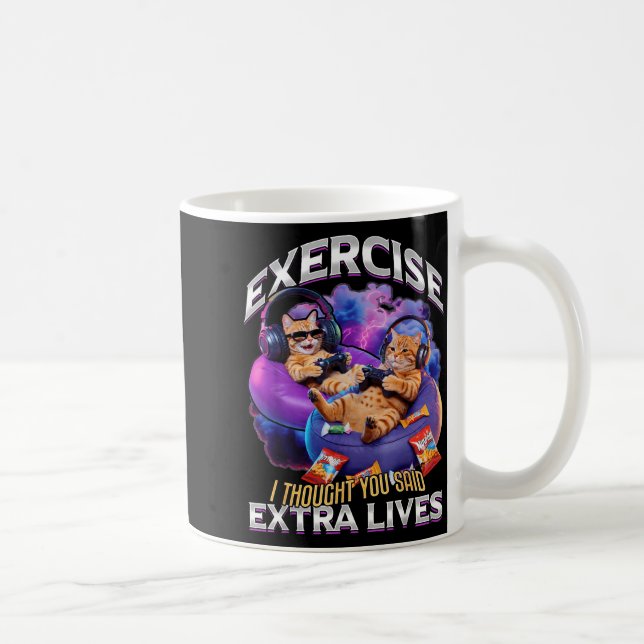 Taza De Café Funny Gaming Gamer Cat  (Derecha)