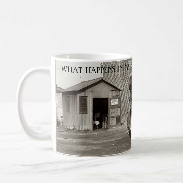 Taza De Café Funny Garage Mechanic Auto Cars Personalizado (Izquierda)