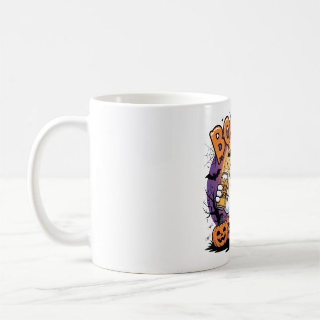 Taza De Café Funny Ghost "Boosch" Halloween Design (Izquierda)