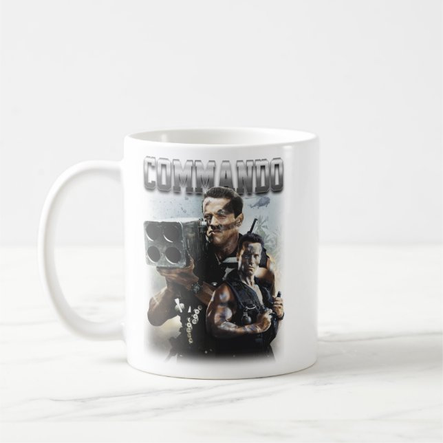 Taza De Café Funny Gift Commando Bootleg Tee Arnold Schwarzeneg (Izquierda)